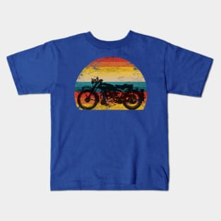 Vintage Sunset Motorcycle Kids T-Shirt